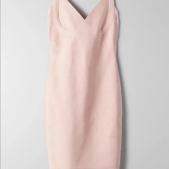 ARITZIA Babaton Mason Bandage Pink V-Neck Dress - Size XXS, 00 - Picture 6 of 7